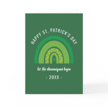 Feliz día de San Patricio Arcoiris Verde Trébol Ir