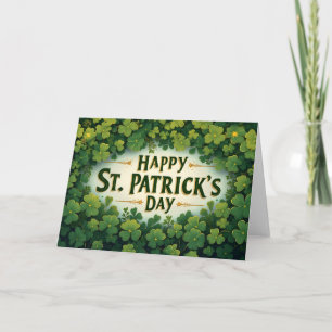 Tarjeta Feliz día de San Patricio Arte de Trébol