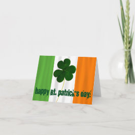 Tarjeta Feliz Día de San Patricio, bandera irlandesa color