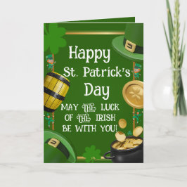 Tarjeta Feliz día de San Patricio - Bendición irlandesa y 
