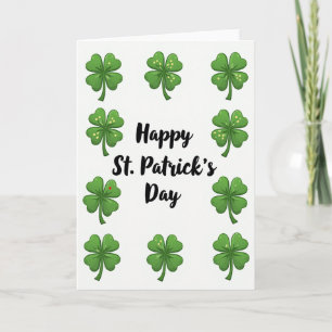 Tarjeta Feliz Día de San Patricio con Patrón de Tr