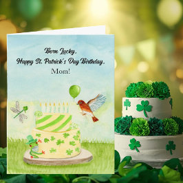 Tarjeta Feliz día de San Patricio cumpleaños Mamá