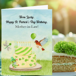 Tarjeta Feliz día de San Patricio cumpleaños Suegra