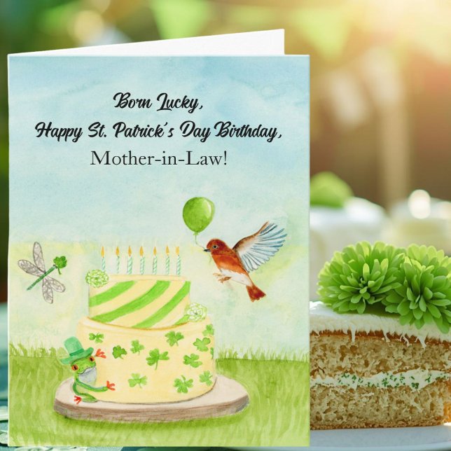 Tarjeta Feliz día de San Patricio cumpleaños Suegra (Subido por el creador)