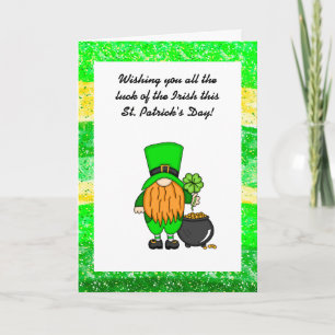 Tarjeta Feliz Día de San Patricio   Cute Leprechaun