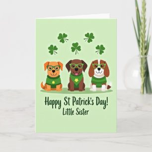 Tarjeta Feliz Día de San Patricio de Cachorros Afo