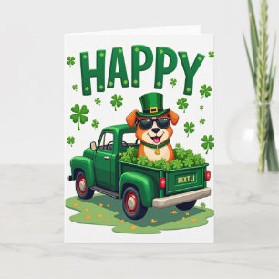 Tarjeta Feliz Día de San Patricio de Camioneta Sha