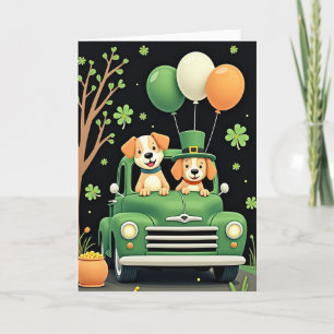 Tarjeta Feliz Día de San Patricio de Lucky Dogs Tr
