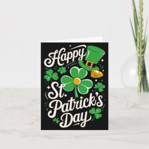 Tarjeta Feliz día de San Patricio herencia irlandesa camis
