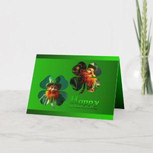 Tarjeta Feliz Día de San Patricio Leprechaun Añadir Foto H