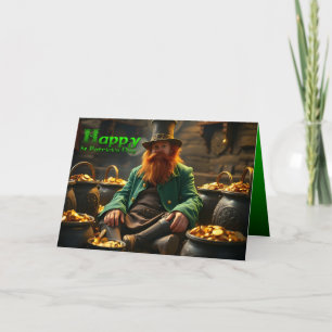 Tarjeta Feliz Día de San Patricio, Leprechaun HGC03