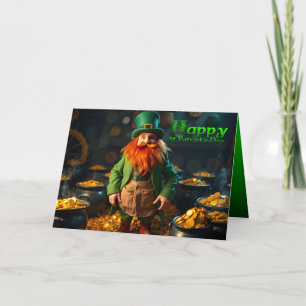 Tarjeta Feliz Día de San Patricio, Leprechaun HGC04