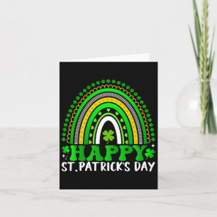 Tarjeta Feliz Día de San Patricio lindo arcoiris St. Patri