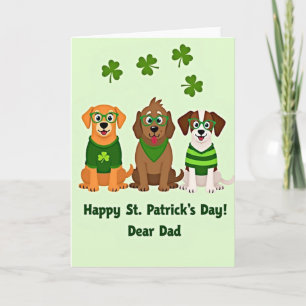 Tarjeta Feliz Día de San Patricio para Perros
