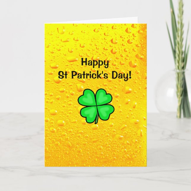Tarjeta Feliz día de San Patricio, prepárate para tambalea (Anverso)