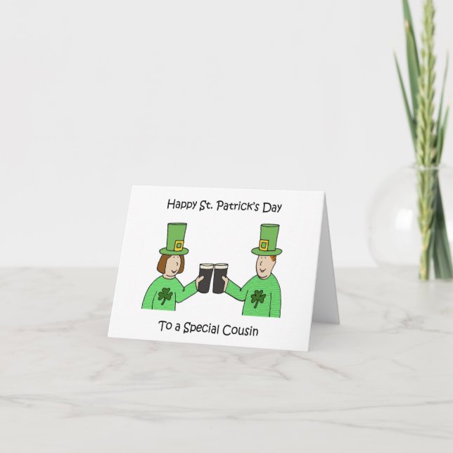 Tarjeta Feliz día de San Patricio primo (Anverso)
