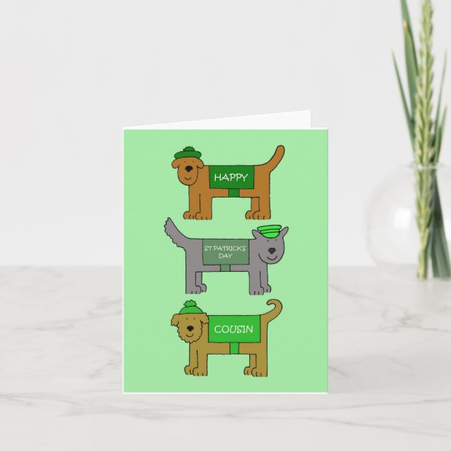 Tarjeta Feliz día de San Patricio primo (Anverso)