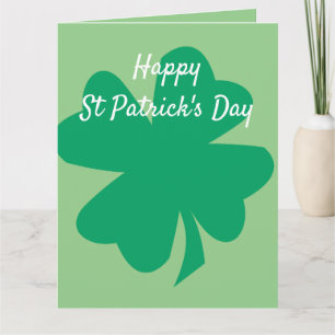 Tarjeta Feliz Día de San Patricio, Shamrock Leaf Personali