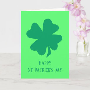 Tarjeta Feliz Día de San Patricio, Shamrock verde irlandés