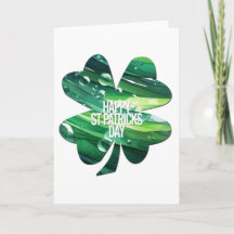 Feliz día de San Patricio trébol de 4 hojas Orgull