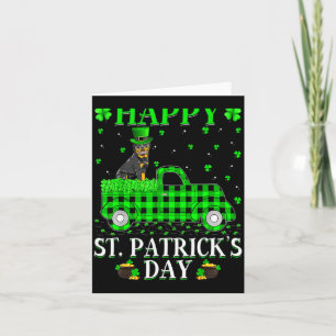 Tarjeta Feliz día de San Patricio y camiseta de trébol_1 