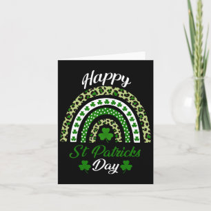 Tarjeta Feliz Día de San Patrón Arcoiris St Patricks Día d
