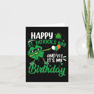 Tarjeta Feliz Día de San Patrón Fiesta de cumpleaños Shamr