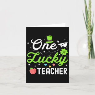 Tarjeta Feliz Día de San Patrón Un profesor afortunado Sha