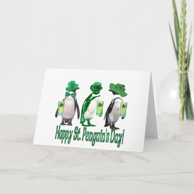 Tarjeta Feliz Día de San Pingüino (Anverso)