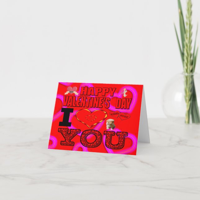 Tarjeta Feliz Día de San Valentín (Anverso)