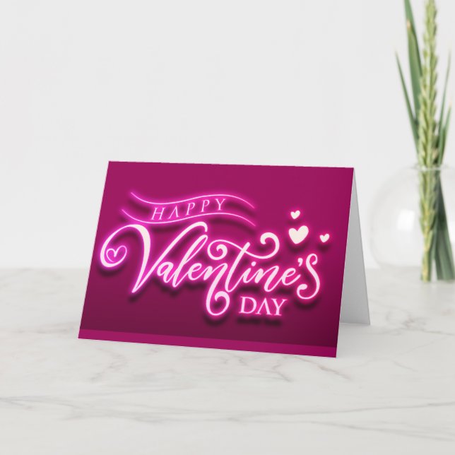 Tarjeta Feliz día de San Valentín (Anverso)
