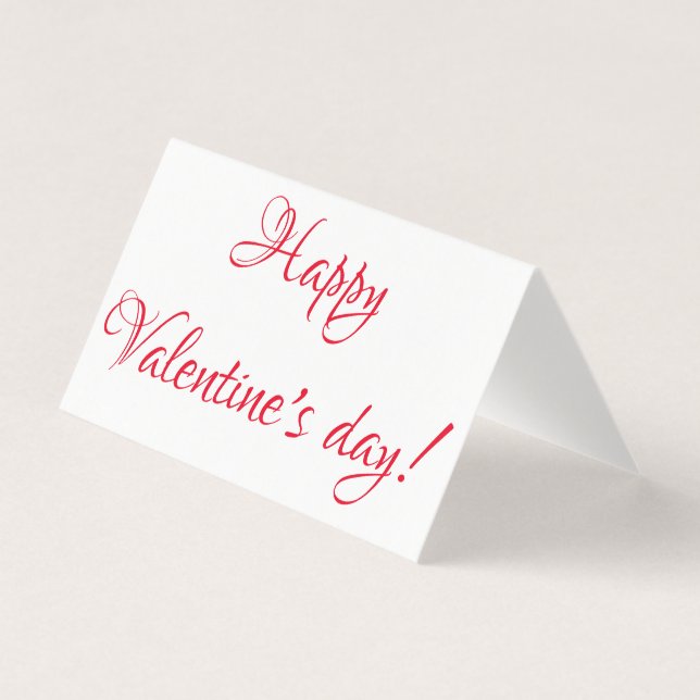 Tarjeta ¡Feliz Día de San Valentín! (Anverso)