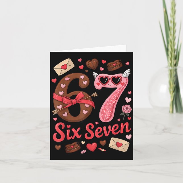 Tarjeta Feliz día de San Valentín 67 Meme Corazones Coquet (Anverso)