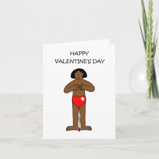 Tarjeta Feliz Día de San Valentín a la dama afroamericana (Anverso)