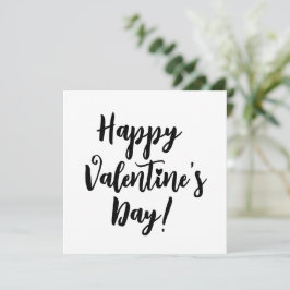 Tarjeta Feliz Día de San Valentín a la tipografía moderna