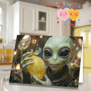 Tarjeta Feliz día de San Valentín a mi Alien Prensa Princi