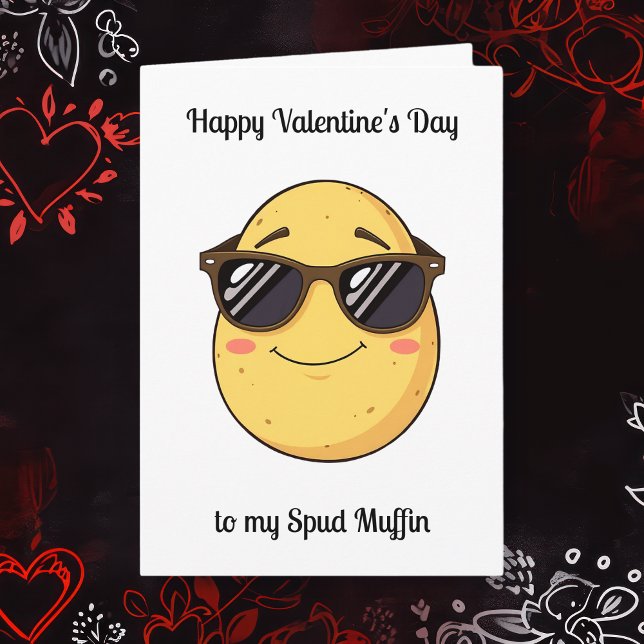 Tarjeta Feliz Día de San Valentín a mi gracioso moffin (Subido por el creador)
