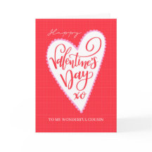 Feliz día de San Valentín a mi prima con gran cora