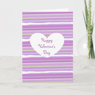 Tarjeta Feliz día de San Valentín Acuarela Morada Bonita