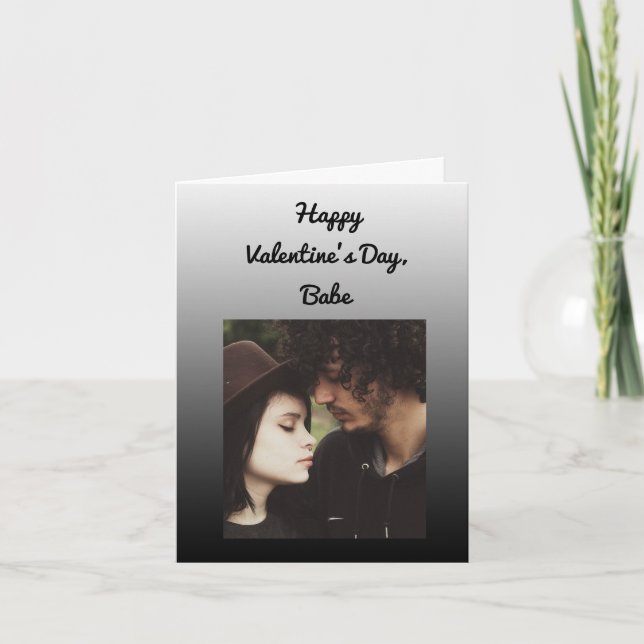 Tarjeta Feliz Día de San Valentín, agrega tu propia foto (Anverso)