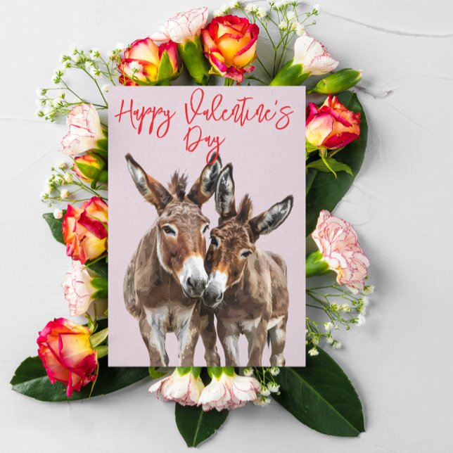 Tarjeta Feliz día de San Valentín amor a los burros (Subido por el creador)