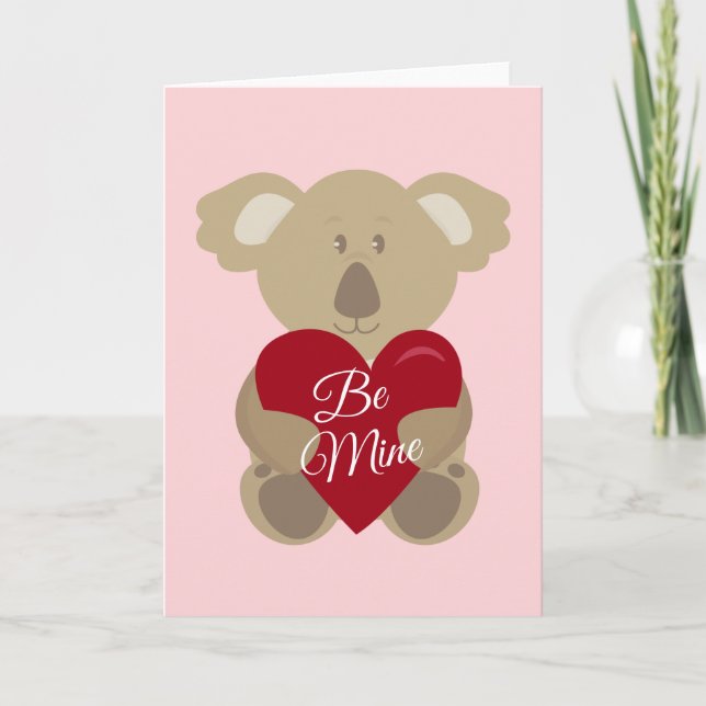 Tarjeta Feliz Día de San Valentín | Amor de Koala (Anverso)