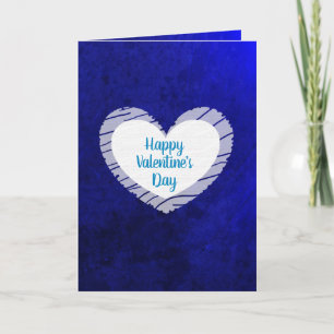 Tarjeta Feliz Día de San Valentín Azul Ombre