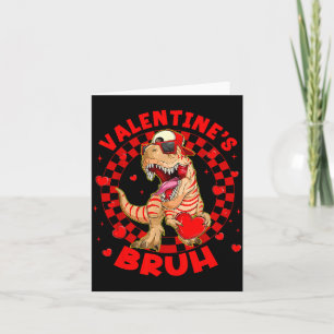 Tarjeta Feliz día de San Valentín Bruh divertido Dinosauri