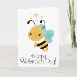 Tarjeta Feliz Día de San Valentín Bumblebee Amarillo Negro