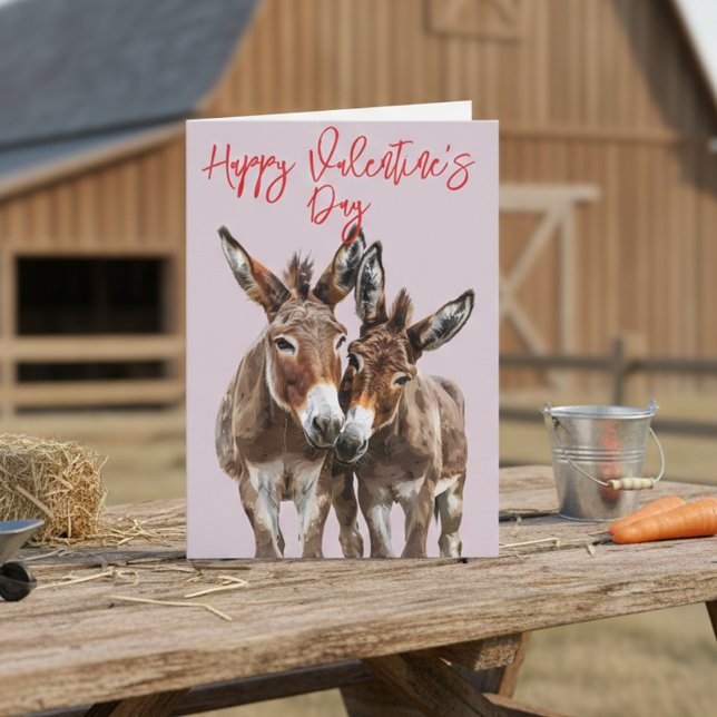 Tarjeta Feliz día de San Valentín Burros Lindos Amor (Subido por el creador)