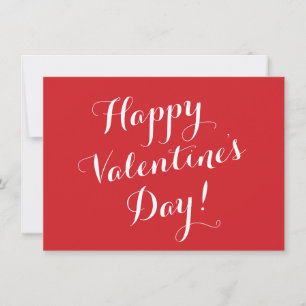 Tarjeta Feliz Día de San Valentín caligrafía de escritura 