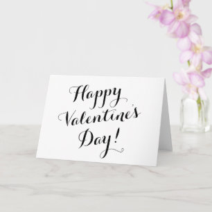 Tarjeta Feliz Día de San Valentín, caligrafía de escritura