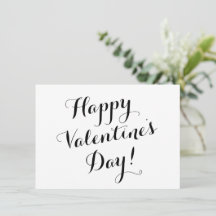 Feliz Día de San Valentín, caligrafía de escritura