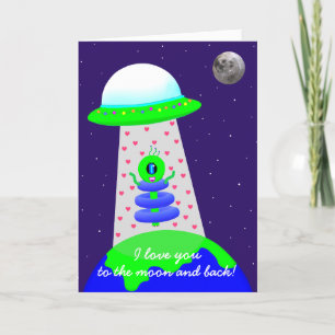 Tarjeta Feliz día de San Valentín con alienígena de Jo Ima